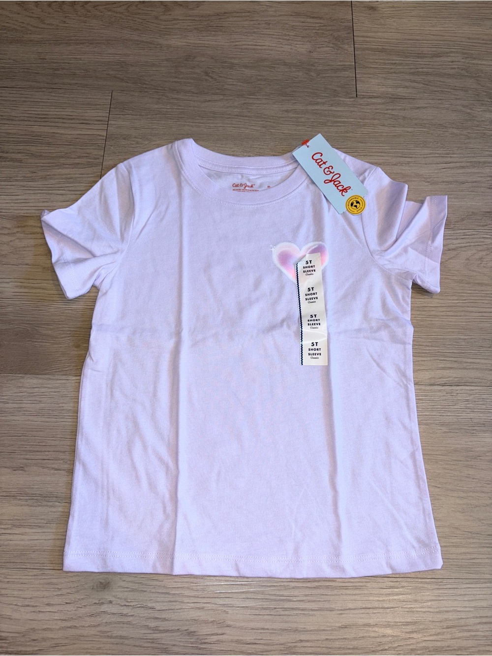 Cat & Jack Heart Graphic T-Shirt Light Pink 5T